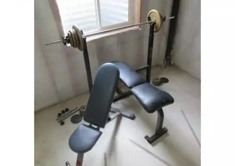 Weight benches and weights